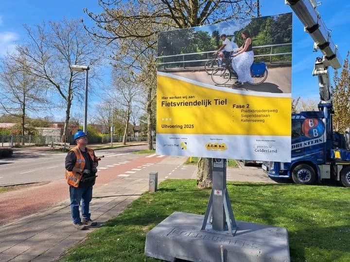 Werkzaamheden fietspad rotonde