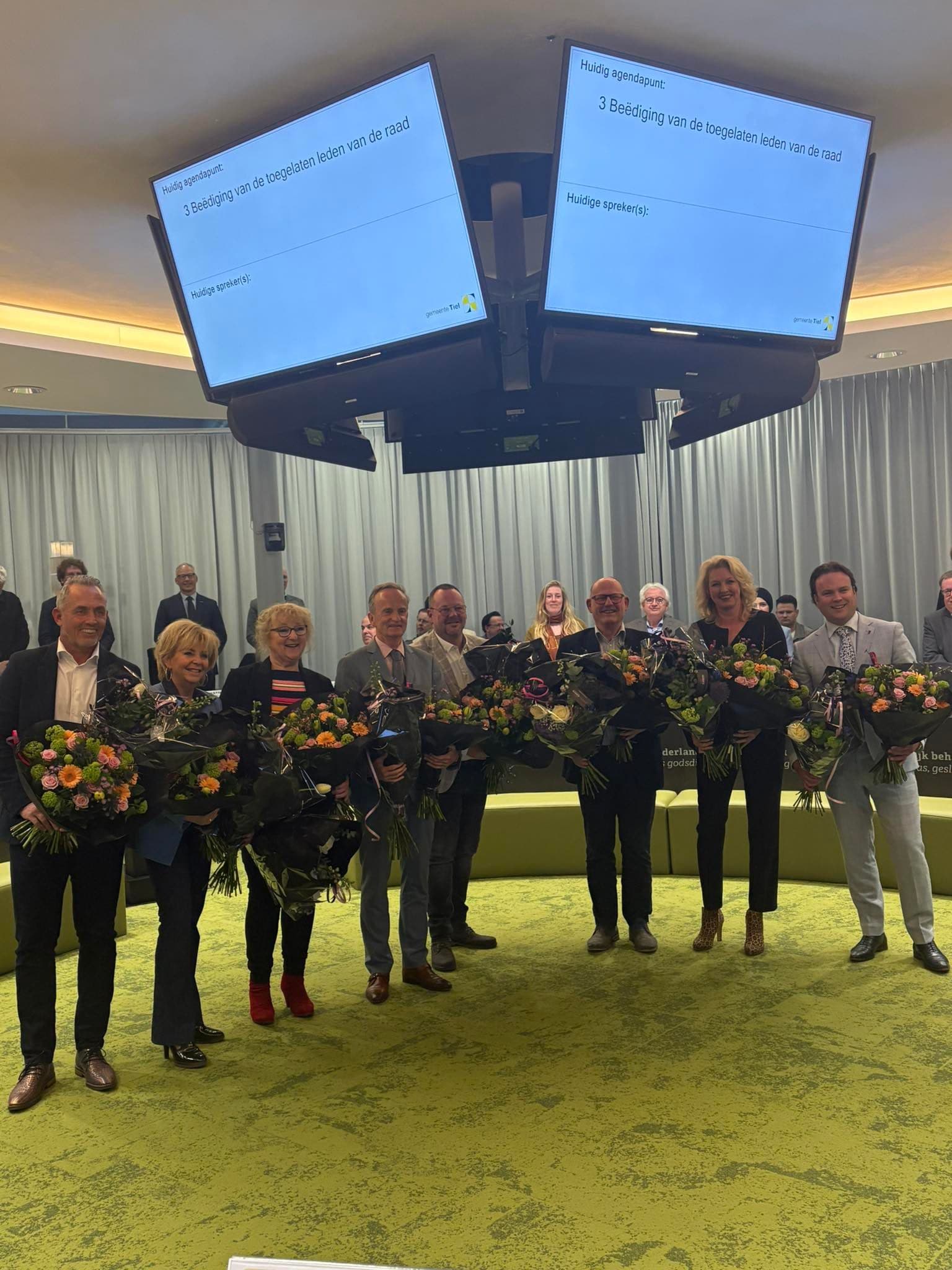 Zojuist zijn onze 8 raadsleden geïnstalleerd in de gemeenteraad